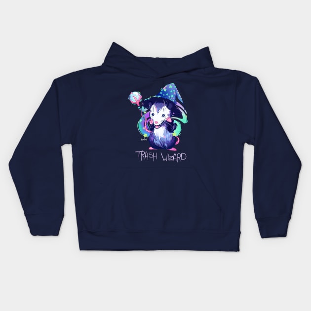 Trash Wizard Kids Hoodie by paintdust